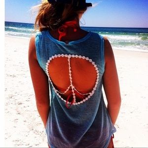 peace sign tank top